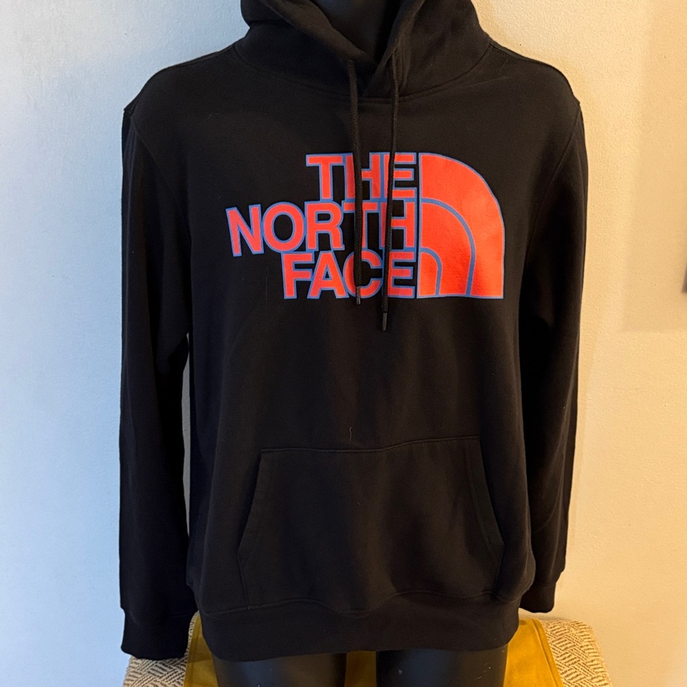 The North Face Men's Black and Red Hoodie